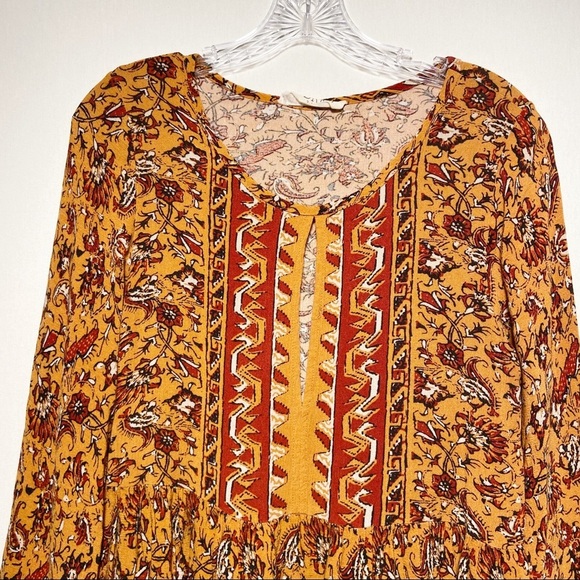 Audrey 3 +1 Dress Womens Size Small Boho Hippie Autumn Flowy - Picture 4 of 8